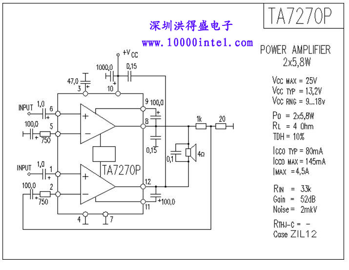 tda7270电路图