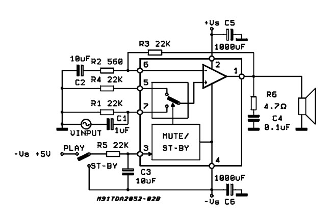 tda2052功放电路图,tda2050功放70w电路图 tda2052v pdf st品牌